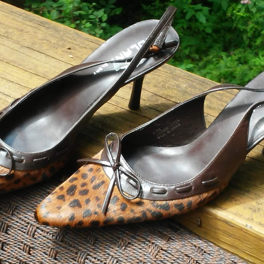 Nolan by Glory Leopard Print Heels - Size 6 1/2
